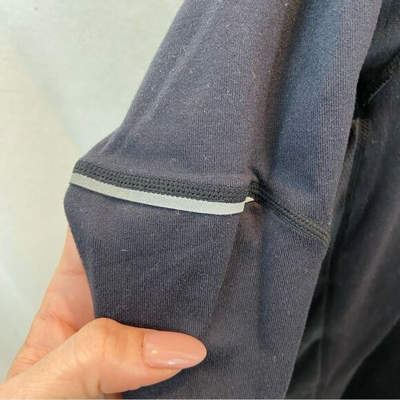 Men’s Nike Dri-Fit Black 1/4 Zipper Long Sleeve‎ Top Reflective Details Medium - Picture 5 of 11